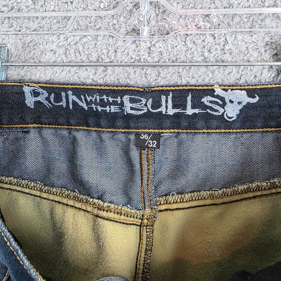 Run With The Bulls Speed Strength Jeans Made With Kevlar Riding Men's Sz 36x32 - Picture 6 of 16